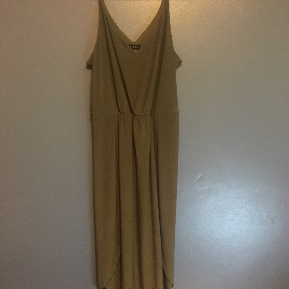 1.state green midi dress